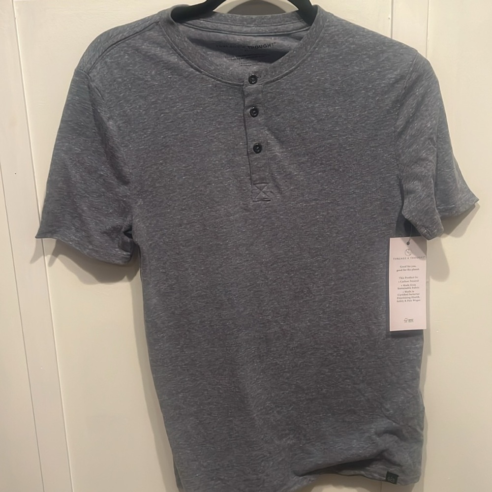 NWT HEATH SLUB JERSEY SHORT SLEEVE HENLEY